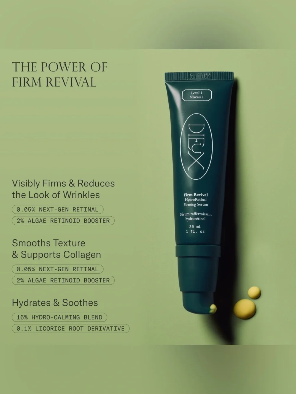 Dieux Firm Revival HydroRetinal Firming Serum NEW